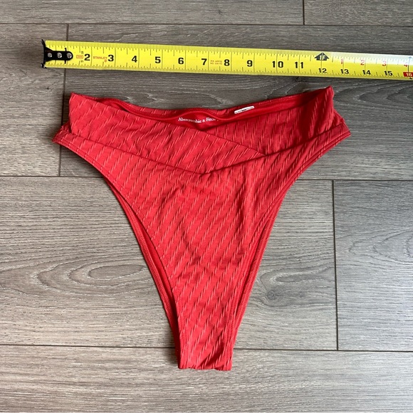 Abercrombie & Fitch Bikini High-Waist - Coral Size Small - Picture 9 of 11